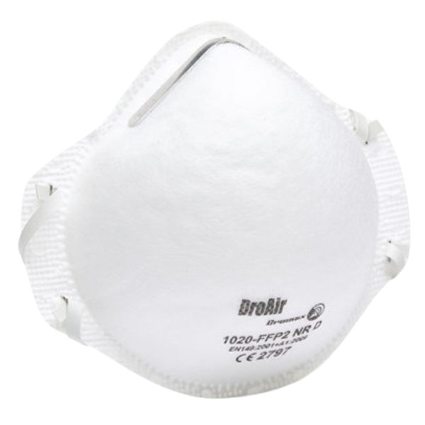 Dromex Moulded FFP2 Disposable Face Mask 20/Box