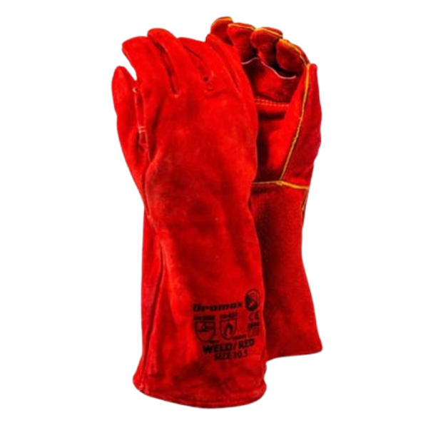 Dromex Red Weld Leather Gloves