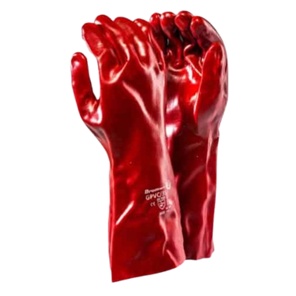 Dromex Synthetic Standard Duty Red 35cm PVC Gloves