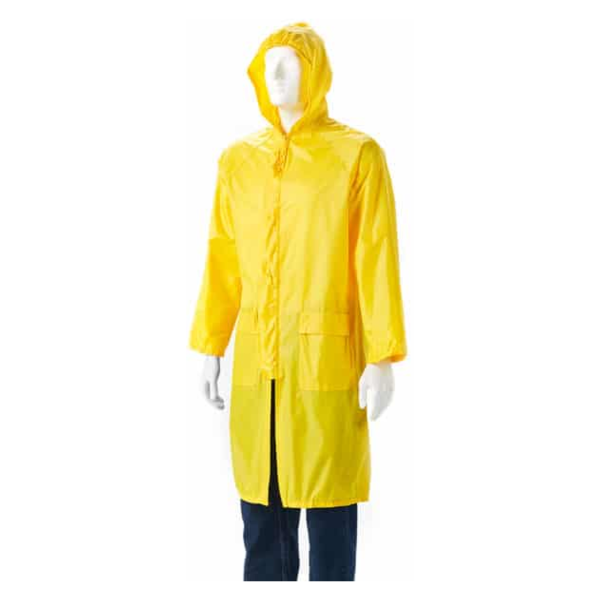 Dromex Yellow Knee-length Rubberised Raincoat
