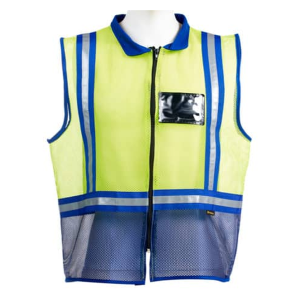 Dromex 2-Tone Yellow/Blue Mesh Reflective Vest